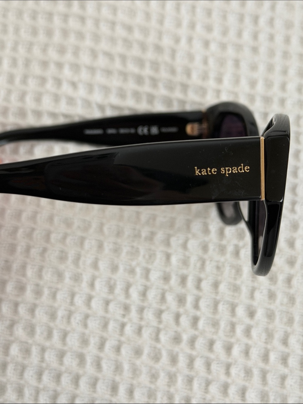 Kate Spade Black Cat-Eye Sunglasses with dark polarized lenses - Picture 4 of 11